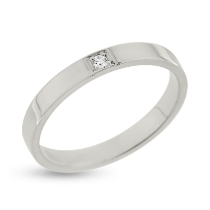 Billede af Alliancering brillant 0,02 w/vs. 14 kt. hvidguld