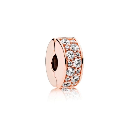 Billede af Pandora clips rose cz