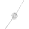 Billede af By Pind armbånd sølv rhodineret med blomst med zirkoniasten (15+3cm)