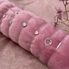 Billede af By Pind armbånd sølv rhodineret med blomst med zirkoniasten (15+3cm)