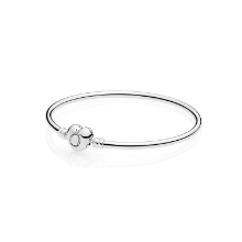 Billede af Pandora armring sølv med hjerte logo lås 19 cm