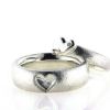Billede af Ringe sølv, herrering 7,2 mm., damering 3,9 mm. med brill. 0,01 w/vs.
