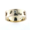 Billede af Ring, 2 massive hjerter, 2 udsavede hjerter, brill. 0,05 w/vs. 14 kt.