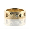 Billede af Ring, 2 massive hjerter, 2 udsavede hjerter, brill. 0,05 w/vs. 14 kt.