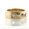 Billede af Ring, 2 massive hjerter, 2 udsavede hjerter, brill. 0,05 w/vs. 14 kt.