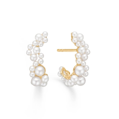 Billede af Mads Z "Lulu" øreringe 14 kt. guld med kulturperler
