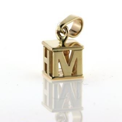 Billede af Vedhæng udsavede bogstaver, hj. 7,2 mm. 14 kt. 