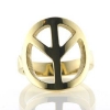 Billede af Ring, fredstegn (peace tegn) dia. 19 mm. 14 kt.