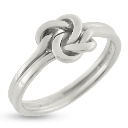 Billede af Ring med dobbeltknude (knob)14 kt. hvg.