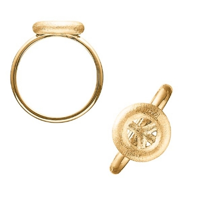 Billede af *Kranz&Ziegler Story ring sølv forg m/mat peace str 54