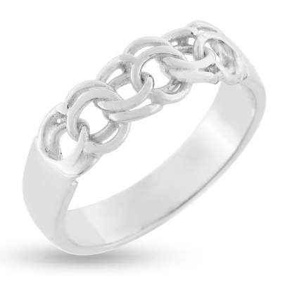 Billede af Ring med bismark led i sølv