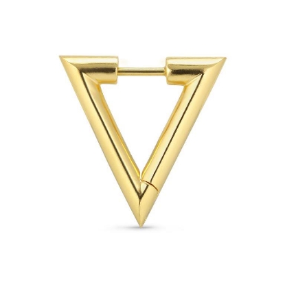 Billede af *Jane Kønig lille Chunky Bahamas Triangle ørering sølv forgyldt (1stk)