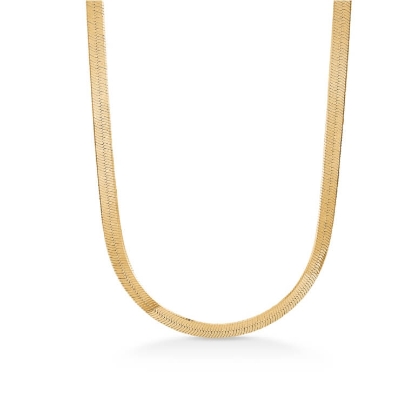 Billede af Studio Z "Cobra Herringbone" halskæde forgyldt sølv (40-45 cm)