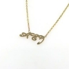 Billede af Slipsekæde med udsavet monogram, 3 bogstaver 14 kt.