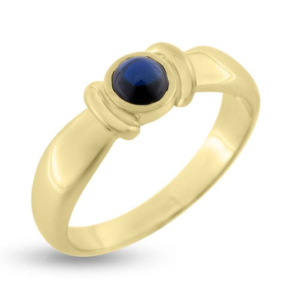 Billede af Ring i 14 kt m. safir 5 mm