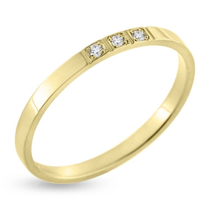 Billede af Alliancering 14 kt. 3 brill. a  0,01 w/vs.