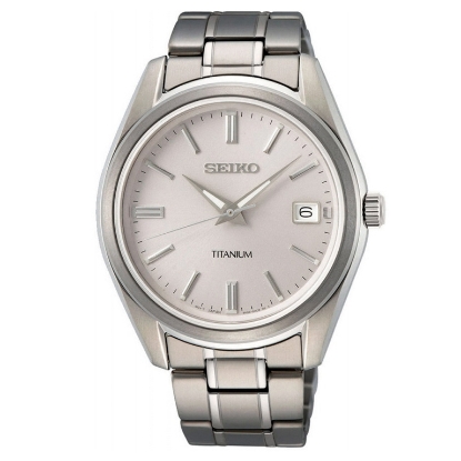 Billede af Seiko Classic herreur titanium sølvfarvet skive 40,2mm 10bar