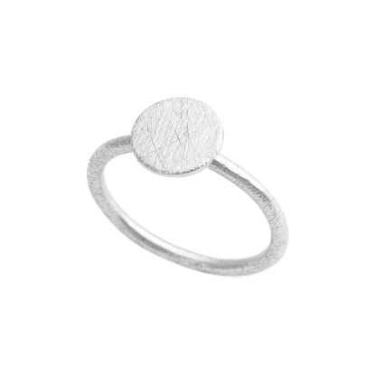 Billede af Susanne Friis Bjørner Ring sølv mat mønt 8 mm str. 48-60