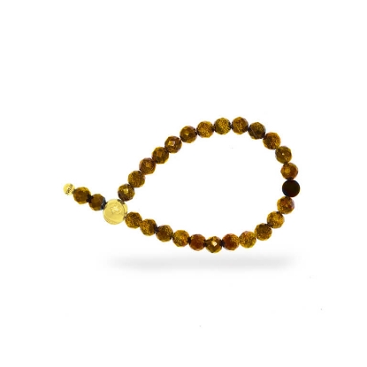 Billede af Kranz&Ziegler Imagine facet tigerøje+blank guldlås 20cm