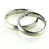 Billede af Viel. & Forlov. ringe Silkemat 925 s.