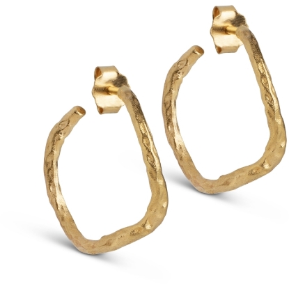 Billede af ENAMEL Copenhagen Sway øreringe forgyldt sølv