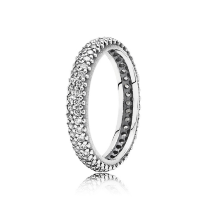 Billede af *Pandora ring sølv, zirkonia str. 52