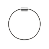 Billede af Mads Ziegler Black Sun armbånd, sort nylon m. sølvlås str 21
