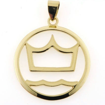 Billede af Vedhæng Dansk varmblod, 27,7 mm. 925s. forgyldt (forgyldning vil blive slidt af ved brug !)