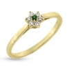 Billede af Ring roset smaragd 0,02 ct. + 6 brill. a 0,015 w/vs 14 kt.