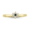 Billede af Ring roset smaragd 0,02 ct. + 6 brill. a 0,015 w/vs 14 kt.
