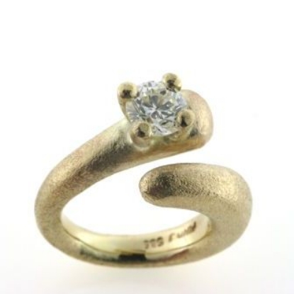Billede af Ring 14 kt. med brilliant