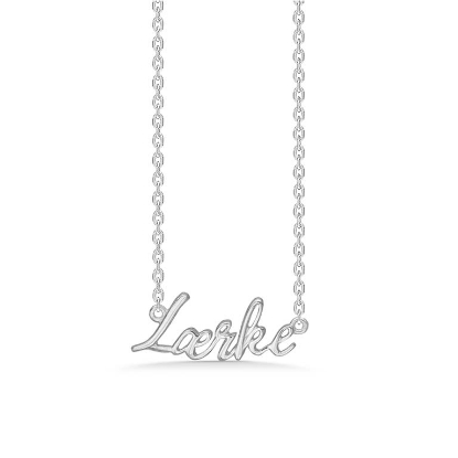 Billede af Studio Z "Name Tag - LÆRKE" halskæde sølv (40-45 cm)