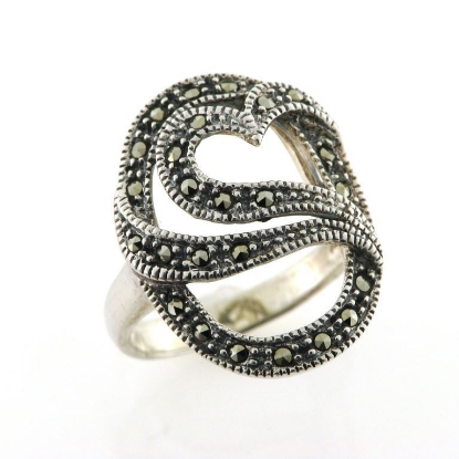 Billede af Ring sølv m markasit *