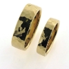 Billede af 1 par vielsesringe hamret 8 kt. facon + 17,5 gr. (prisen er excl. guld)
