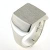 Billede af Herrering massiv 8 kt. lukket bund, plade 16*15 mm.