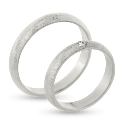 Billede af Vielses & Forlovelses ringe brillant 0,02 w/vs. i damering, 14 kt. hvg.