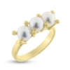 Billede af Ring perle 3 ferskvands perler 5mm 8 kt. guld facon + 2,3 gr. (prisen er excl. guld)