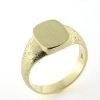 Billede af Herrering massiv, plade antik facon 14*12 mm. 8 kt. 