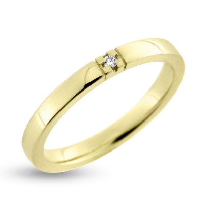 Billede af Alliancering 8 kt. m. diamant 0,02 w/si.