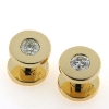 Billede af 1 par ørestikkere, gevind (piercing) med syn. stene 14 kt.