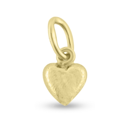 Billede af Vedhæng hjerte, massivt, ovalt øsken, 925s. forgyldt