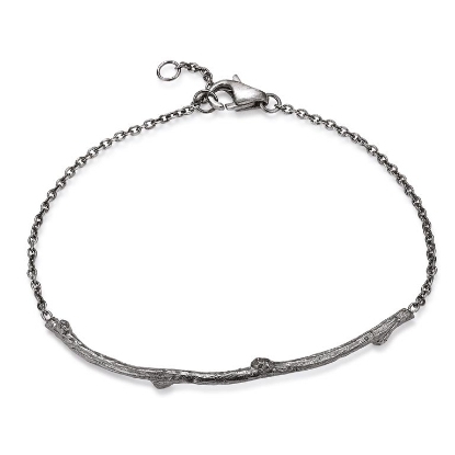 Billede af *Kranz&Ziegler Sigrun Uggerby armbånd sølv oxyderet gren 16+2cm