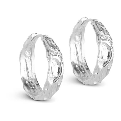 Billede af ENAMEL Copenhagen Nela Hoops 20 mm øreringe sølv