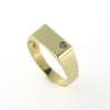 Billede af Ring m. plade syn sten 8 kt fac. 2,4 gr (prisen er excl. guld)