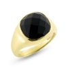 Billede af Ring sort spinel sten 11*11mm. 8 kt. 