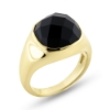 Billede af Ring sort spinel sten 11*11mm. 8 kt. 