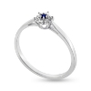 Billede af Ring roset safir 0,02 ct. + 6 brill. a 0,015 w/vs 14 kt. hvg.