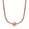 Billede af Pandora Moments Slangehalskæde rosaforgyldt metalblanding (50cm)