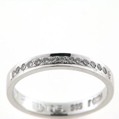 Billede af Ring fattet med  15 brill. a 0,01 w/vs. 14 kt. hvg.