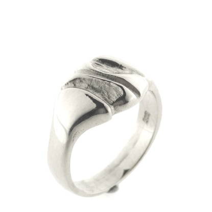 Billede af Ring med rå kløfter 925s